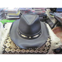 Шляпа ковбойская кожаная 59 размера.