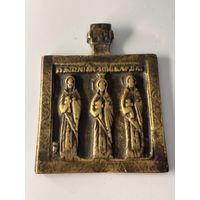 РЕДКАЯ Икона "R8" МУЧЕНИЦЫ ПАРАСКЕВА, ЕКАТЕРИНА И ВАРВАРА