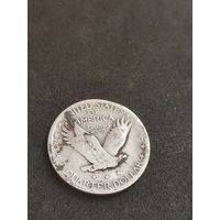 США.25 центов 1925 г. Стоящая Свобода Картер.