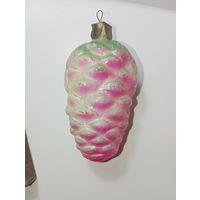 Игрушка на ёлку , винтаж , стекло , Шишка  , СССР . С рубля