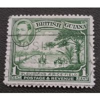 Лот 240 Британская Гвиана (1938) Король Георг VI и лоуальные сцены. Вспашка рисового поля GY176