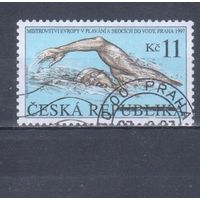 [1727] Чехия 1997. Спорт.Плавание. Одиночный выпуск.Гашеная марка.