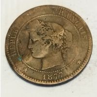 Франция 5 сантим 1877