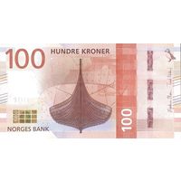 Норвегия 100 крон образца 2016 года UNC p54