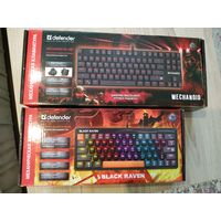 Клавиатура Defender - механическая, две разные, любая на выбор - 50р., подсветка, повышенная износостойкость. Небольшой размер, кабель USB.