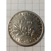 1 франк Франция 1976 год