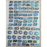 Значки. Авиация СССР. Самолёты Як-40, Ил-62, Ил-86, Ту-134, Ту-144, Ту-154. Цена указывается за один значок. #-II-07