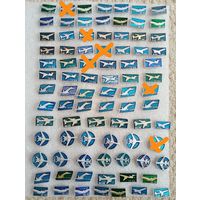 Значки. Авиация СССР. Самолёты Як-40, Ил-62, Ил-86, Ту-134, Ту-144, Ту-154. Цена указывается за один значок. #-II-07