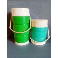 Два термоса СССР 0,5 л и 1,0 л по д первое и второе блюда одним лотом, со стеклянной колбой и широким горлом