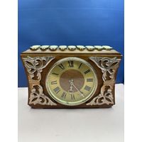 Часы настольные (каминные) "Весна", дерево, металл, Владимирский часовой завод, СССР, 1980-1990 гг