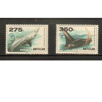 Антиллы(Нидерландские)-1991(Мих.978-979) , **    , Морская Фауна , Акулы, (полная серия)