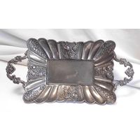 Визитница Поднос для визиток 30 х 15 см Серебрение