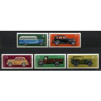 История автомобилестроения. 1975. Полная серия 5 марок. Чистые