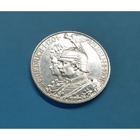 Германия. 2 марки. 1901 год. 200 лет Прусии. Отличная! Серебро