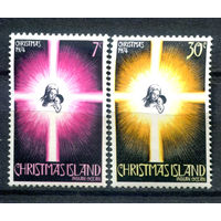 Рождественские острова (о-в Рождества) - 1974г. - Рождество - 2 марки - полная серия, MNH [Mi 61-62]. #4-B6-Z-1-20