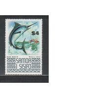 Самоа -1974 (Мих.297) , ** , Морская фауна, Рыбы,(одиночка)