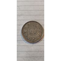 Швейцария 20 рапенов 1963