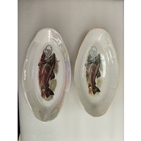 Тарелка сервировочная Рыба, размер 24х12,5 см. СССР