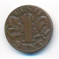 Эстония 1 сент 1929 г. Br _состояние VF