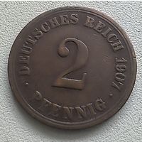 Германия 2 пфеннига, 1907 A  4-4-34