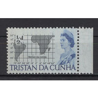 Тристан да Кунья /Tristan da Cunha 1965** Карта География Елизавета II