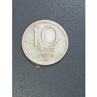 Швеция 10 эре 1950 года .