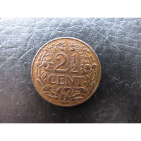 Кюрасао. 2,5 цента. 1944. С 20 копеек. Распродажа коллекции. Смотрите другие лоты.