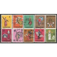 Сингапур. Народные танцы и танцевальные маски. 1968г. Mi#86-95.