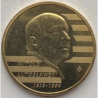 Польша 2 злотых 2013 г. 100 лет со дня рождения Витольда Лютославского