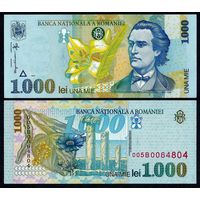 Румыния 1000 лей 1998 год, UNC