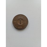 Швеция 1 оре 1967 г.