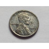 США 1 цент 1943 г. Стальной.