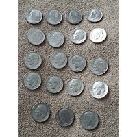 США 1 дайм 1967,1970,1973D,1975,1983P,1989P,1993P,1999P,2000P,2001P,2001D,2002P,2 005P,2006P,2010P,2011P,2012P,2013P,2015P