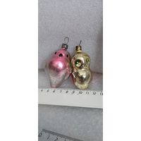 Ёлочные игрушки. Снегирь и совёнок. 4-12