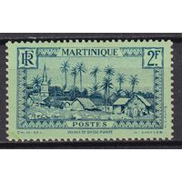 10.FrK. Франция. Колонии. Мартиника. Местные мотивы. 1933 г. 2 Fr. Mi.#150.