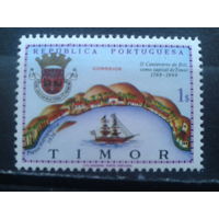 Тимор, колония Португалии. 1969.** 200 лет столице Тимора Дили, герб, корабль