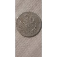 20 грошей Польша 1973 год.