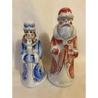 РЕДКИЕ!  Добрушский фарфор! "Дед Мороз и Снегурочка" одним лотом.