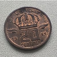 Бельгия 20 Сантимов, 1959  6-11-13