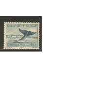Гренландия-1970(Мих.75) , ** , Морская Фауна, Киты, (одиночка)