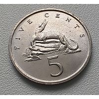 Ямайка 5 центов, 1987.  1-1-28