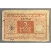 Банкнота 2 марки 1920 год. Веймарская республика.