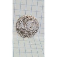 С 1 РУБЛЯ ! МОНЕТА 3 ГРОША  ВКЛ ПОЛЬША  СРЕДНЕВЕКОВЬЕ СИГИЗМУНД lll 1595 ГОД