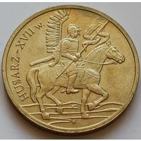 Польша 2 злотых 2009 год "История польской кавалерии - Гусар 17 века"