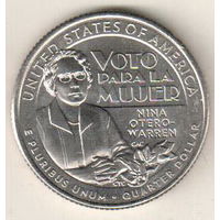 США квотер 2022 Выдающиеся Женщины Америки Нина Отеро-Уоррен двор P