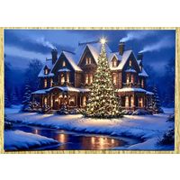 Открытка новогодняя.  Чистая  10х15 см.