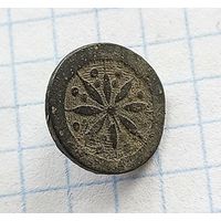 Старинная пуговица дробница с рубля
