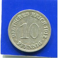 Германия 10 пфеннигов 1912 А