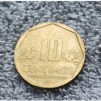 Монета Перу 10 сентимо 2014 г. (2)