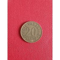 Эстония, 20 сентов 1992 г.